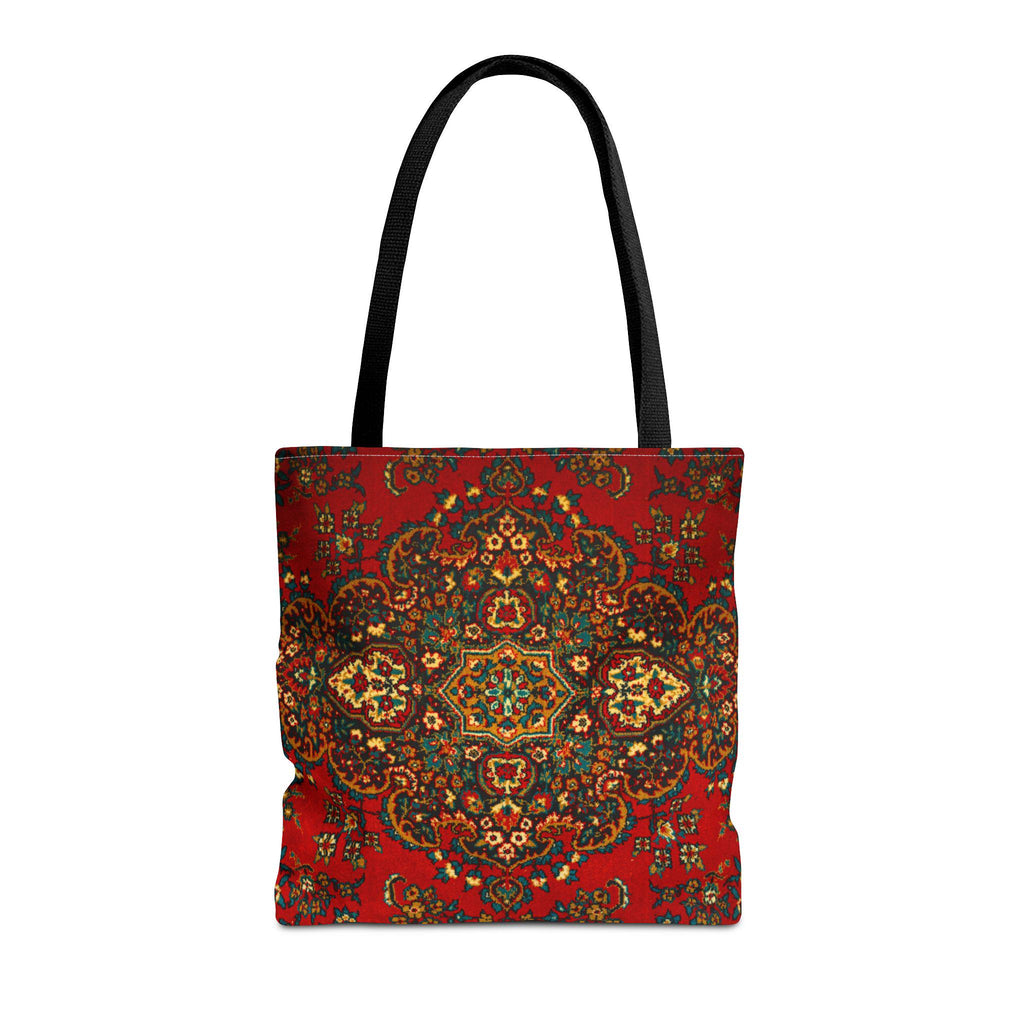 Red Persian Medallion Tote Bag | Ornamental Boho Pattern