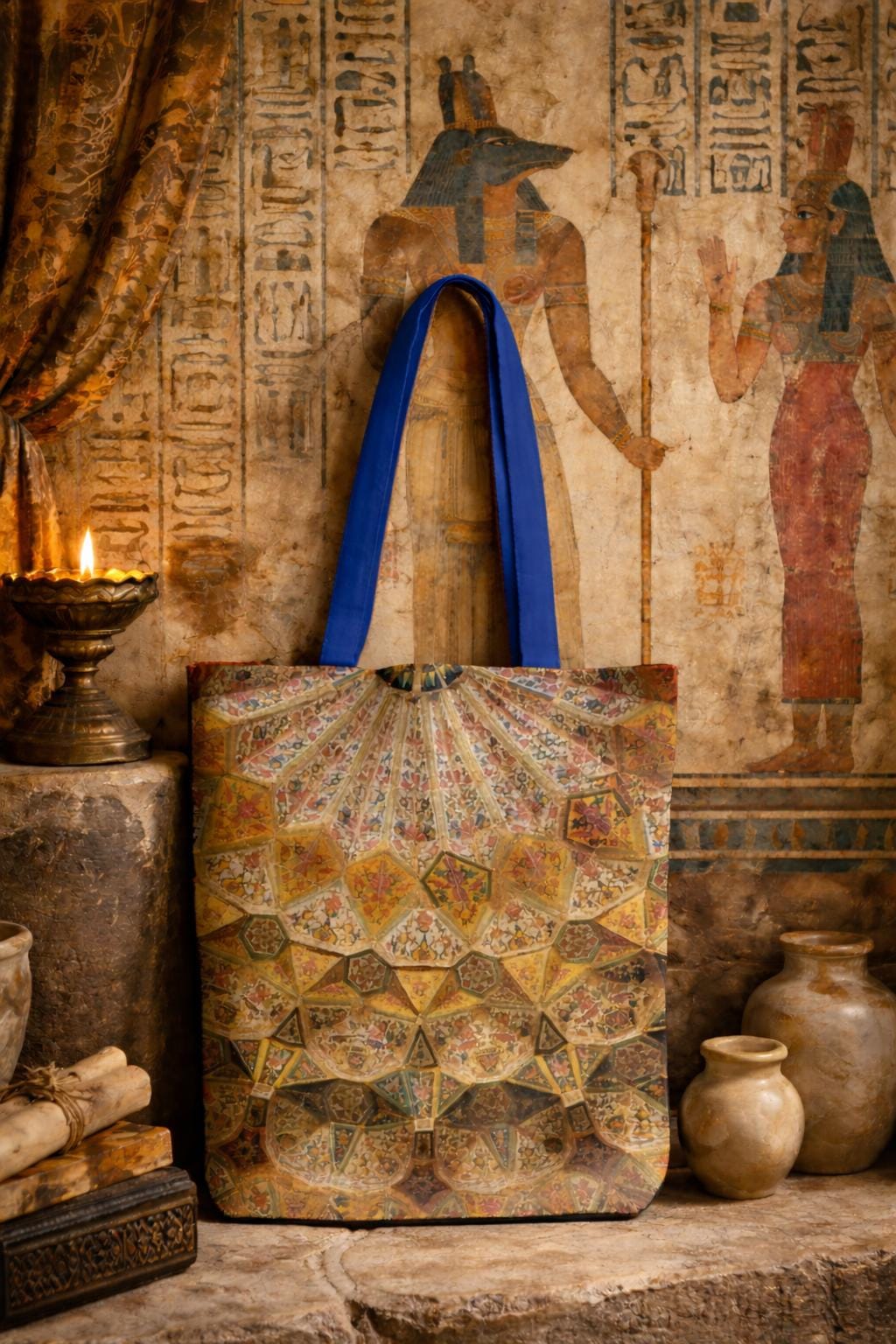 Islamic Geometric Pattern Tote Bag | Ornate Mosaic Print