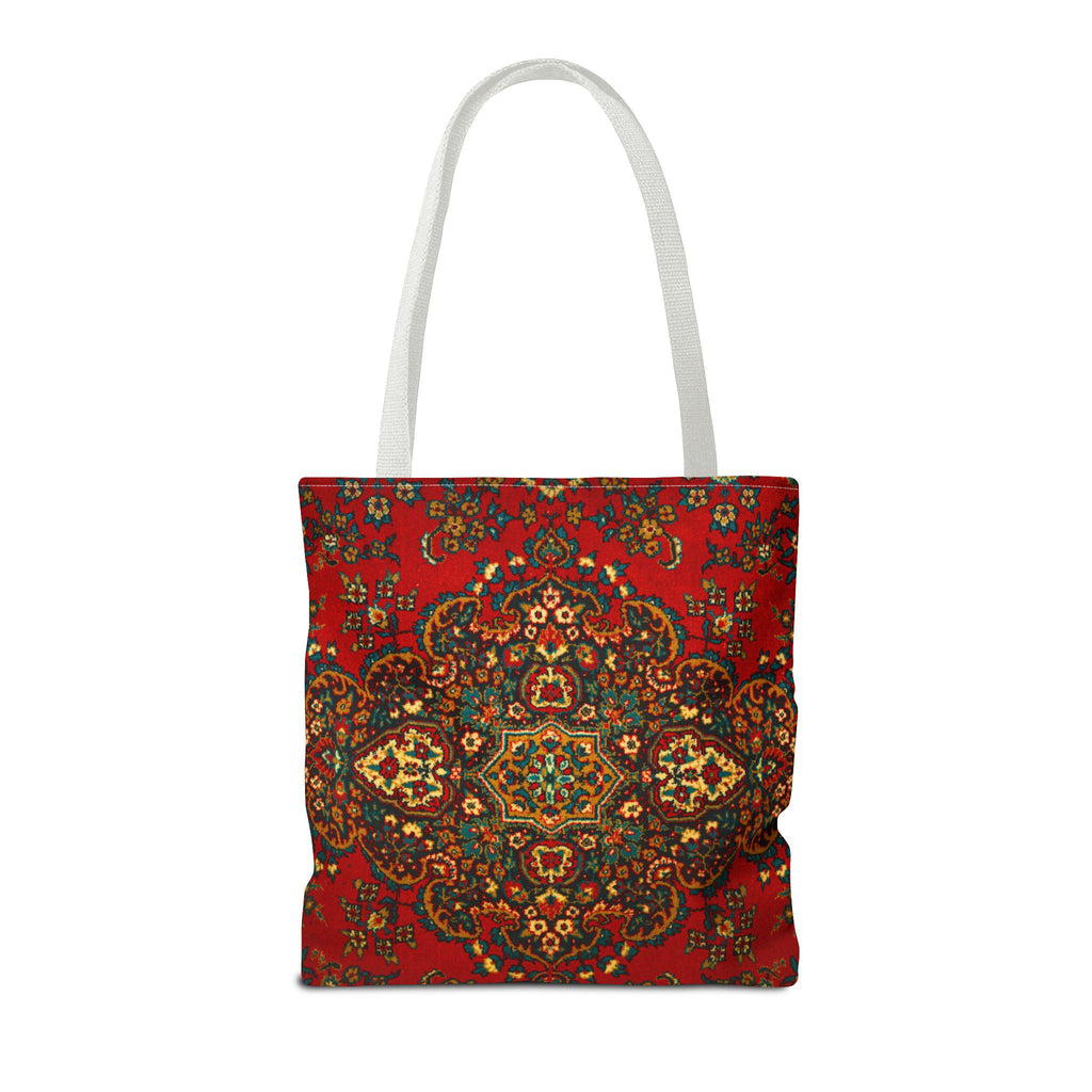 Red Persian Medallion Tote Bag | Ornamental Boho Pattern