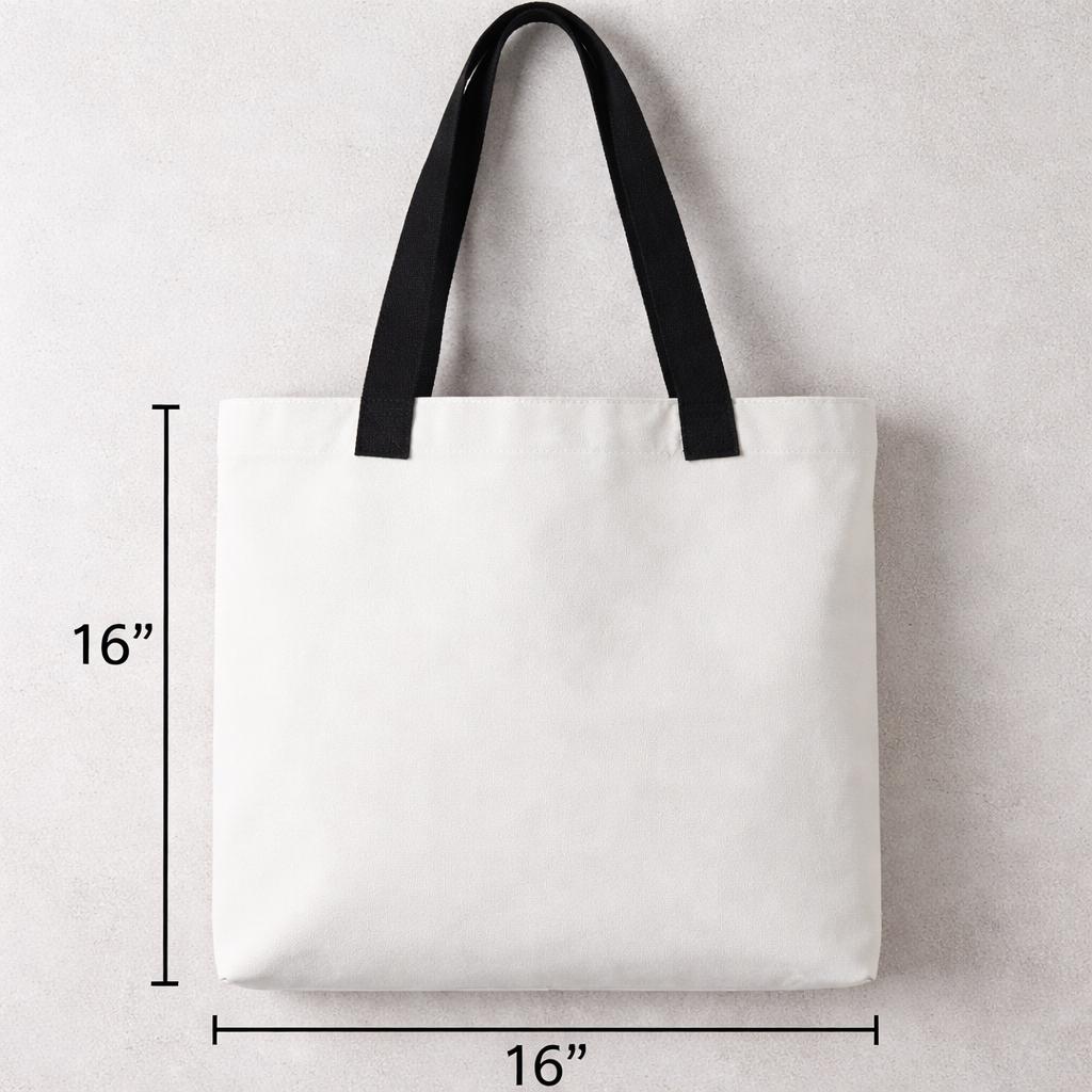 Floral Tote Bag: Persian Art Style, Colorful Handles