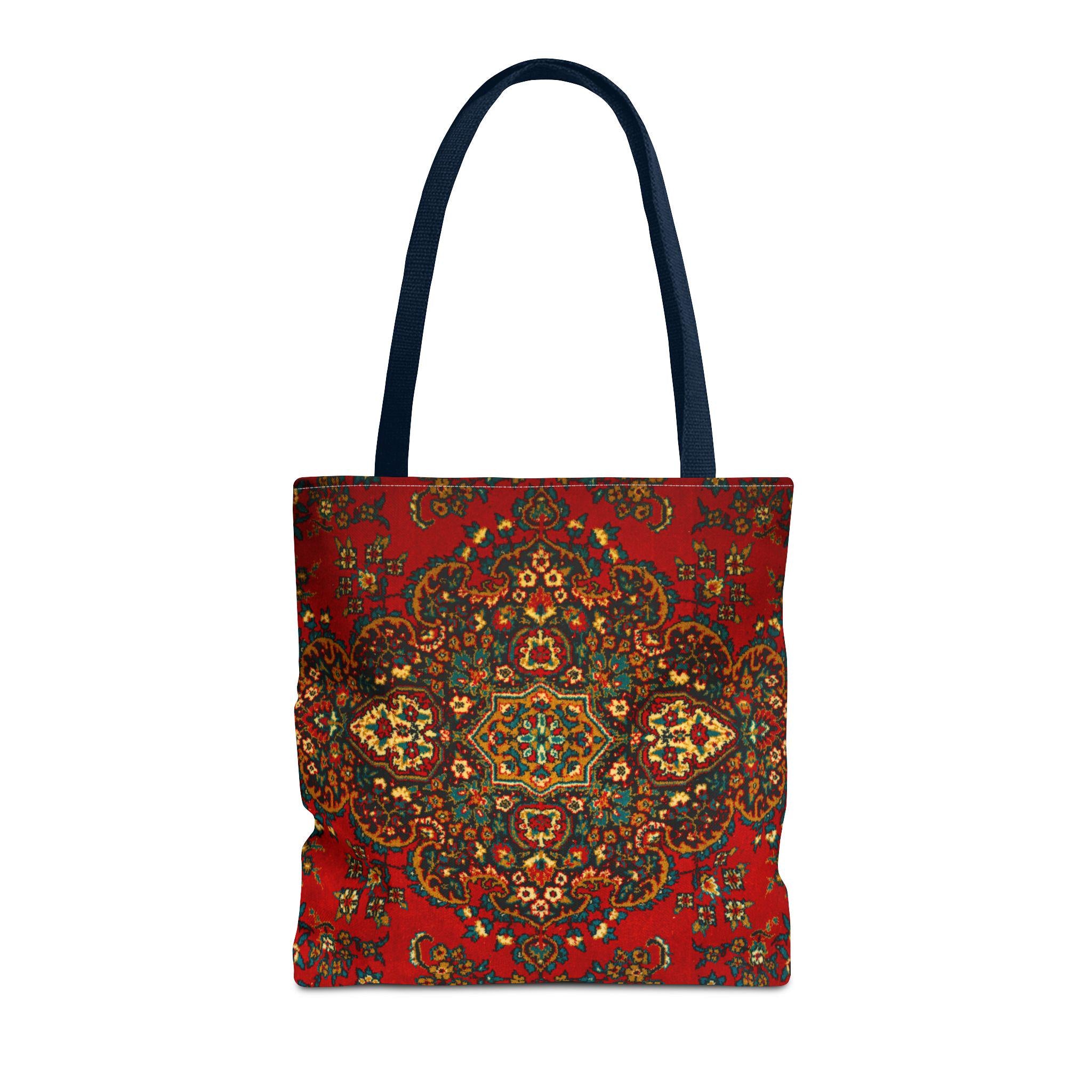 Red Persian Medallion Tote Bag | Ornamental Boho Pattern