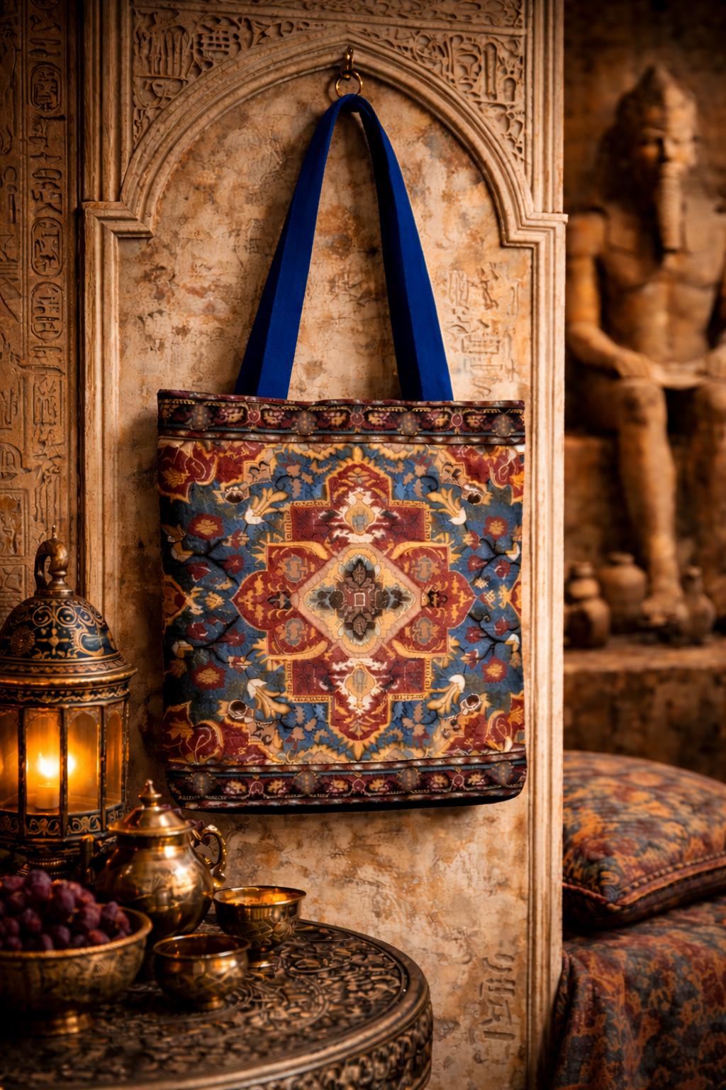 Exotic Persian Artistry Tote Bag for Groceries & Books