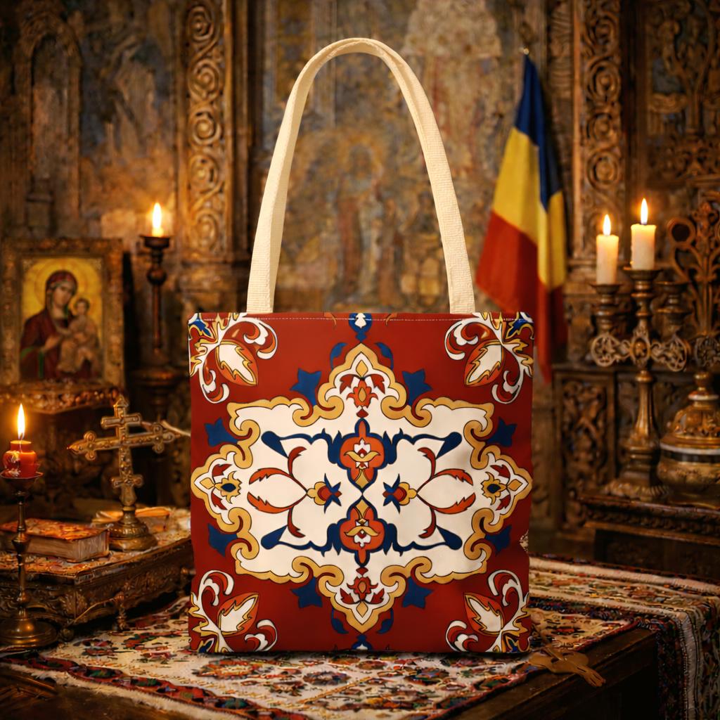 Persian rug style tote bag for books and grocery
