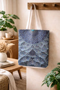 Floral antique boho inspired Persian rug style tote bag