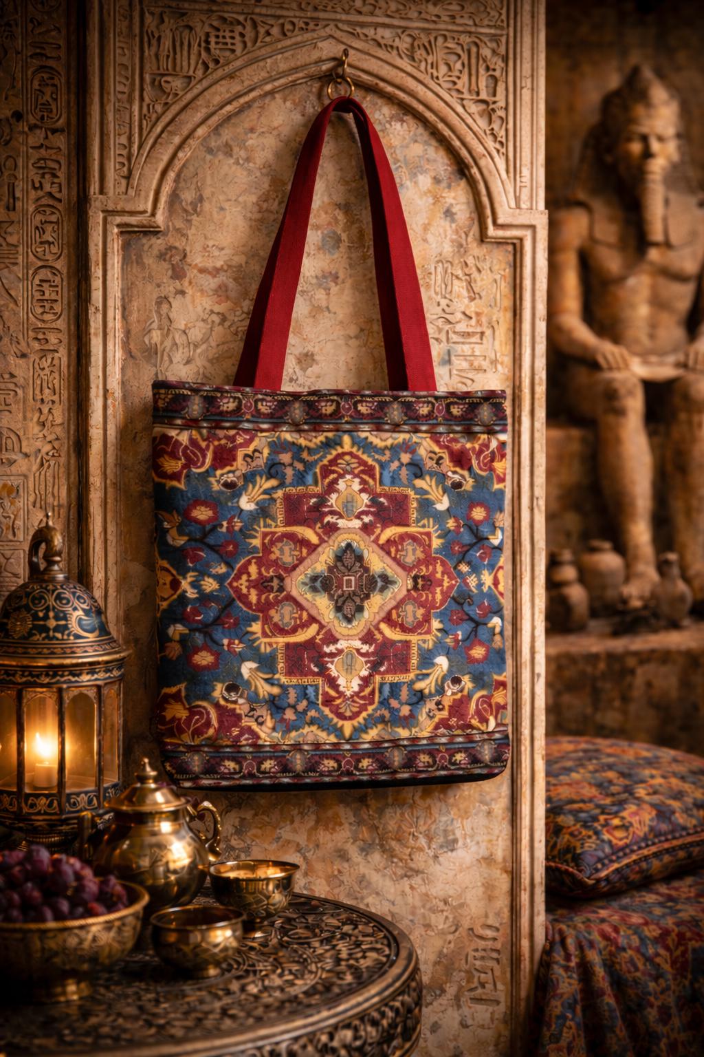 Exotic Persian Artistry Tote Bag for Groceries & Books