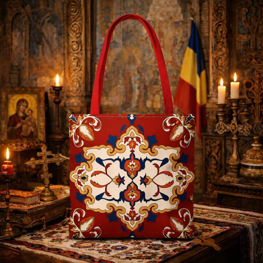 Persian rug style tote bag for books and grocery