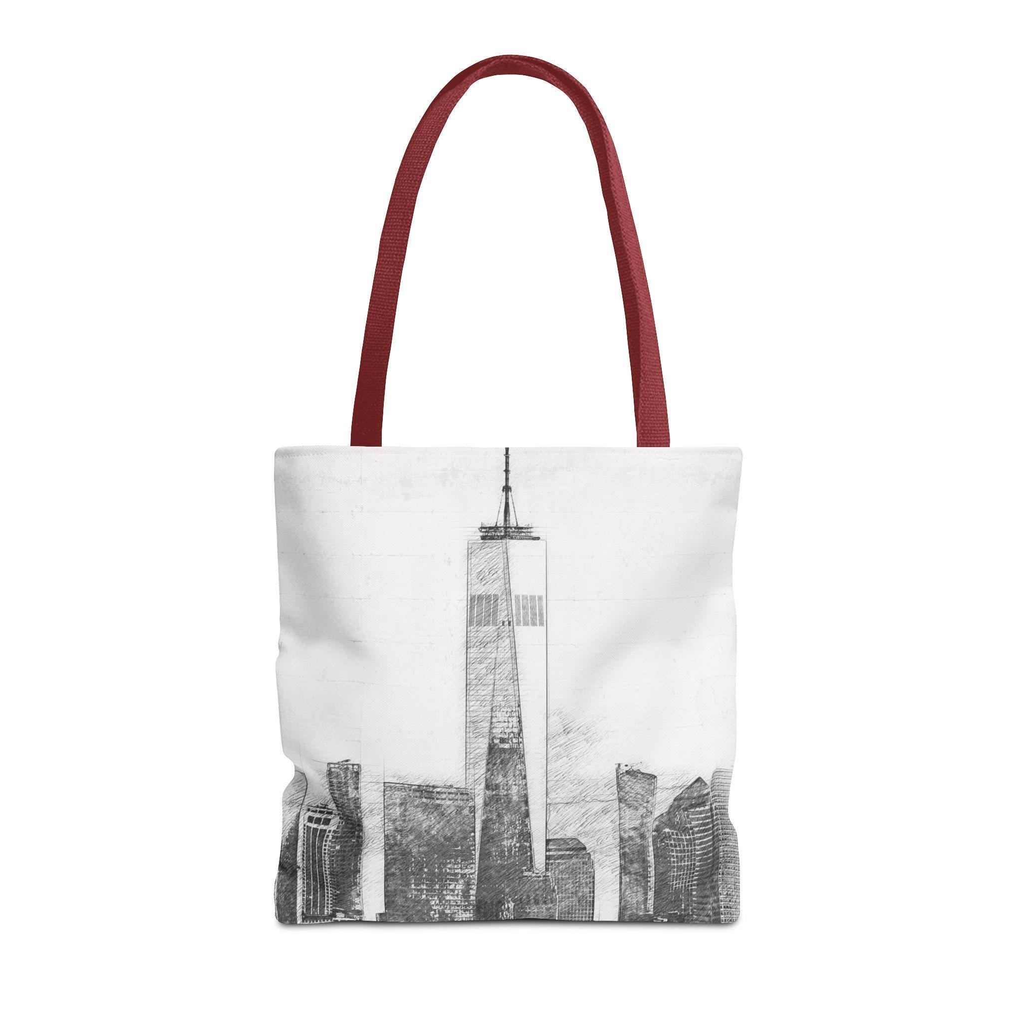 NYC Skyline Tote Bag | Black and White Cityscape Sketch
