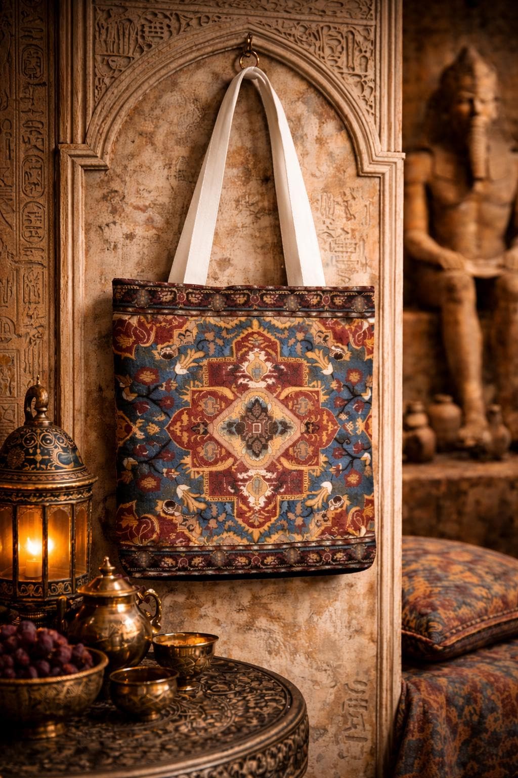 Exotic Persian Artistry Tote Bag for Groceries & Books